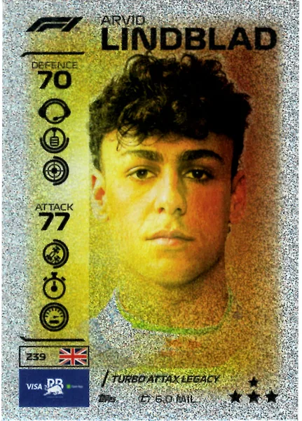 Arvid Lindblad card #239 - Topps Turbo Attax Formula 1 2026