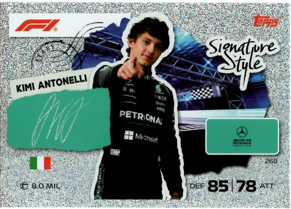 Kimi Antonelli card #268 - Topps Turbo Attax Formula 1 2026