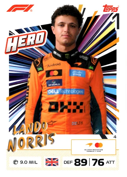 Lando Norris card #4 - Topps Turbo Attax Formula 1 2026