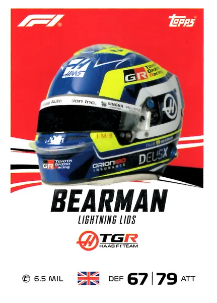 Oliver Bearman card #69 - Topps Turbo Attax Formula 1 2026
